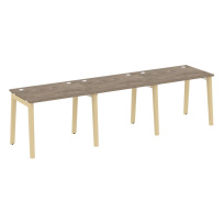 Onix Wood Рабочая станция OW.RS-3.1.7 Белый бриллиант/Дуб светлый/Белый металл 2940*720*750 Onix Wood Рабочая станция OW.RS-3.1.7 Белый бриллиант/Дуб светлый/Белый металл 2940*720*750