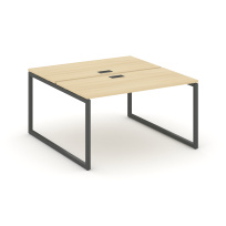 Стол-бенч двухсторонний двухместный Style Project SN-4O.DRS-011 Дуб Табак – Металл Белый 980×1432×750