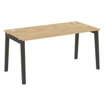 Onix Wood Стол офисный OW.SP-4.8 Дуб мали/Дуб светлый/Белый металл 1580×800×750 Onix Wood Стол офисный OW.SP-4.8 Дуб мали/Дуб светлый/Белый металл 1580×800×750