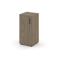 Шкаф для документов низкий узкий левый с глухой дверью Style Project SN.STU.E-301(L) / Акация Лорка – Белый – Черные ручки / 400×400×833 Шкаф для документов низкий узкий левый с глухой дверью Style Project SN.STU.E-301(L) / Акация Лорка – Белый – Черные ручки / 400×400×833