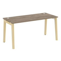 Onix Wood Стол офисный OW.SP-4.7 Дуб мали/Дуб светлый/Белый металл 1580×720×750 Onix Wood Стол офисный OW.SP-4.7 Дуб мали/Дуб светлый/Белый металл 1580×720×750