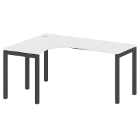 Metal System Quattro Стол криволинейный левый на П-образном м/к 50БП.СА-4 (L) Акация/Антрацит металл 1600*1200*750 Metal System Quattro Стол криволинейный левый на П-образном м/к 50БП.СА-4 (L) Акация/Антрацит металл 1600*1200*750