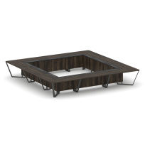 Стол для переговоров квадратный Steel Meet KM-PR.B.SP-24K / Тиквуд Светлый – Графит Глянец – Металл Антрацит / 4800×4800×750 Стол для переговоров квадратный Steel Meet KM-PR.B.SP-24K / Тиквуд Светлый – Графит Глянец – Металл Антрацит / 4800×4800×750